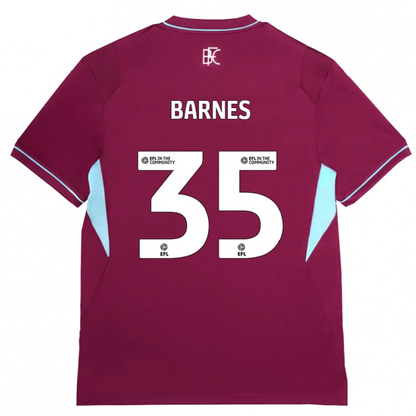 Danxen Heren Ashley Barnes #35 Bordeaux Groen Thuisshirt Thuistenue 2026/27 T-Shirt