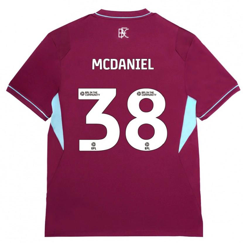 Danxen Heren Louise Mcdaniel #38 Bordeaux Groen Thuisshirt Thuistenue 2026/27 T-Shirt