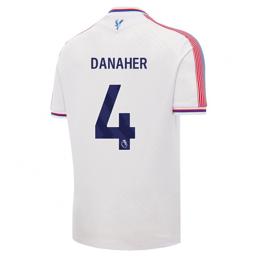 Danxen Heren Euan Danaher #4 Wit Rood Blauw Thuisshirt Thuistenue 2026/27 T-Shirt