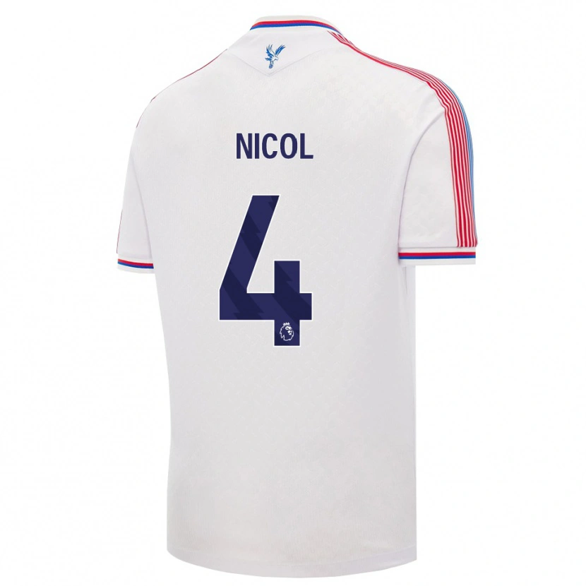 Danxen Heren Leigh Nicol #4 Wit Rood Blauw Thuisshirt Thuistenue 2026/27 T-Shirt