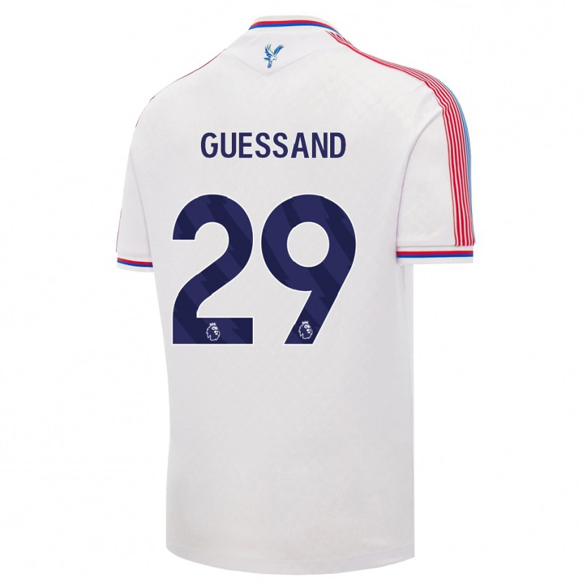 Danxen Heren Evann Guessand #29 Wit Rood Blauw Thuisshirt Thuistenue 2026/27 T-Shirt