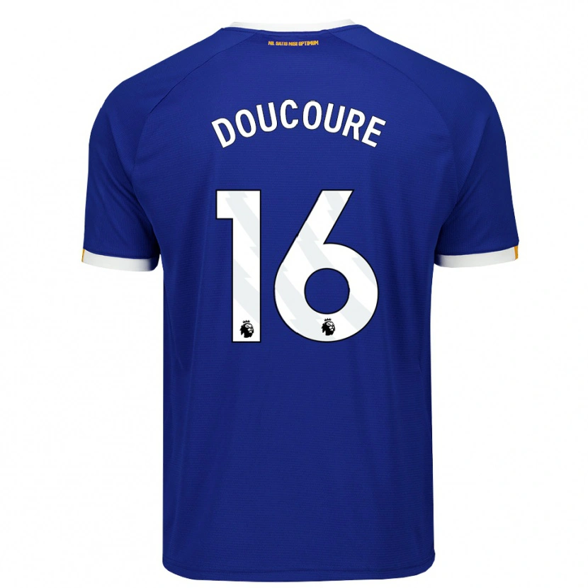 Danxen Heren Abdoulaye Doucoure #16 Blauw Wit Geel Thuisshirt Thuistenue 2026/27 T-Shirt