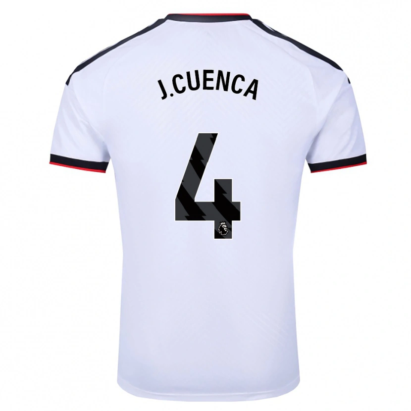 Danxen Heren Jorge Cuenca #4 Wit Zwart Rood Thuisshirt Thuistenue 2026/27 T-Shirt