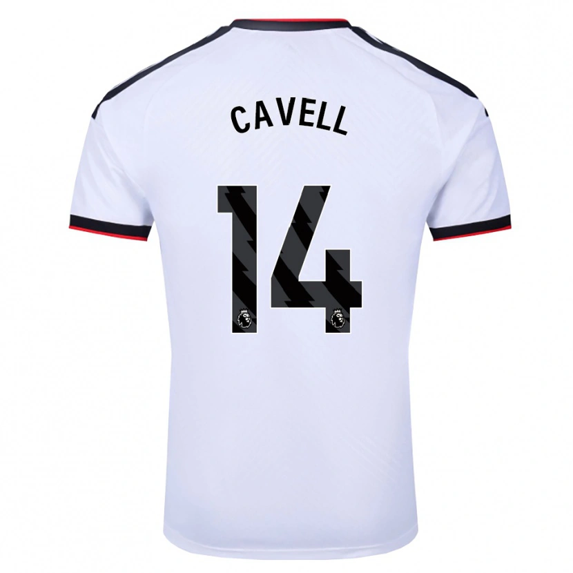 Danxen Heren Tarrell Cavell #14 Wit Zwart Rood Thuisshirt Thuistenue 2026/27 T-Shirt