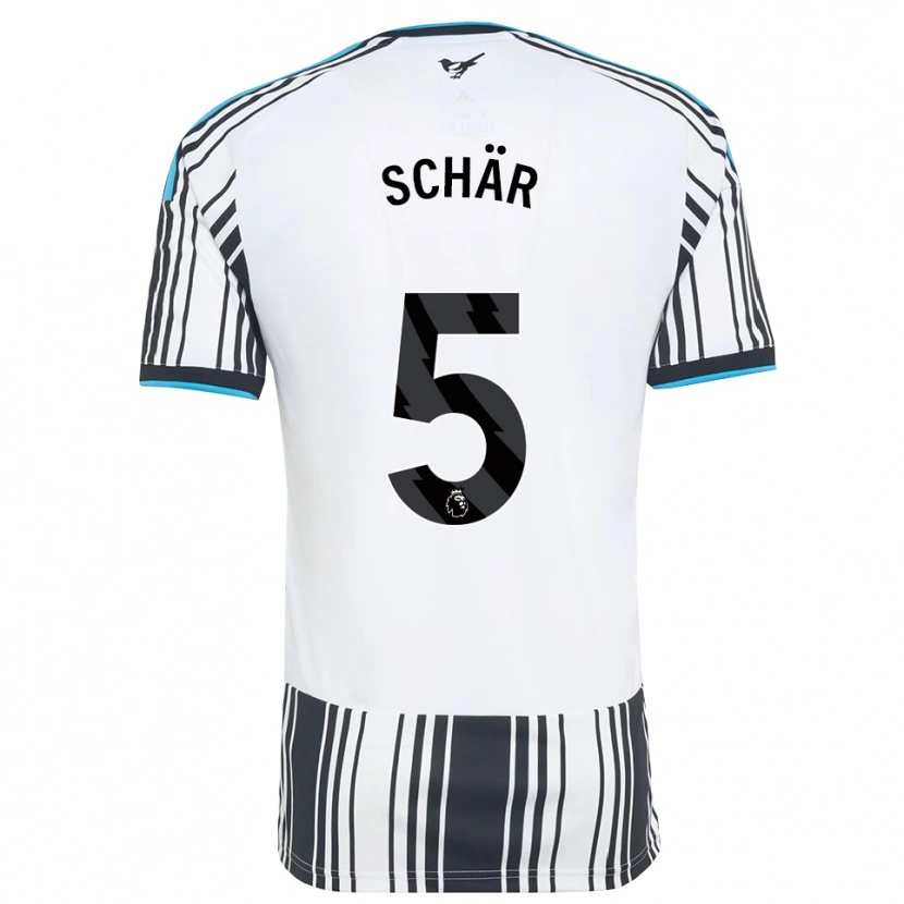 Danxen Heren Fabian Schär #5 Hemelsblauw Zwart Wit Thuisshirt Thuistenue 2026/27 T-Shirt
