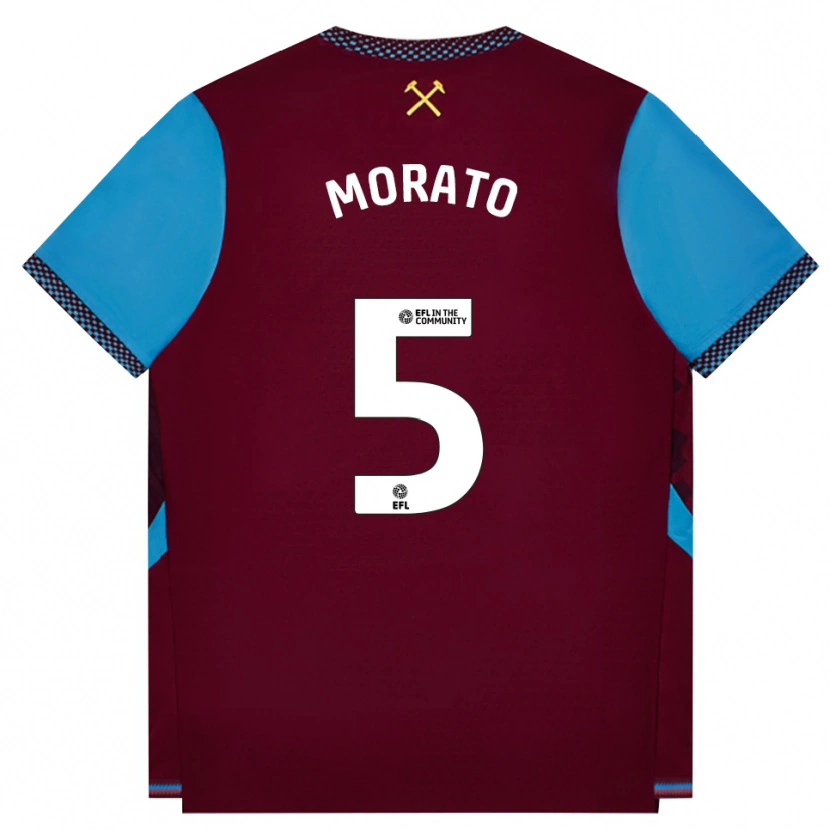 Danxen Heren Morato #5 Bordeaux Korenbloemblauw Thuisshirt Thuistenue 2026/27 T-Shirt