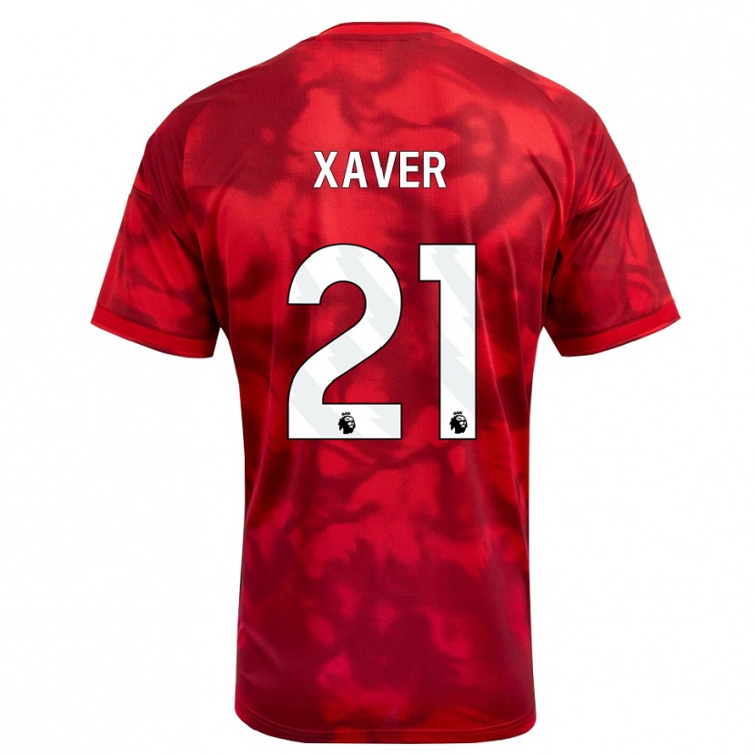 Danxen Heren Xaver Schlager #21 Krimson Wit Thuisshirt Thuistenue 2026/27 T-Shirt