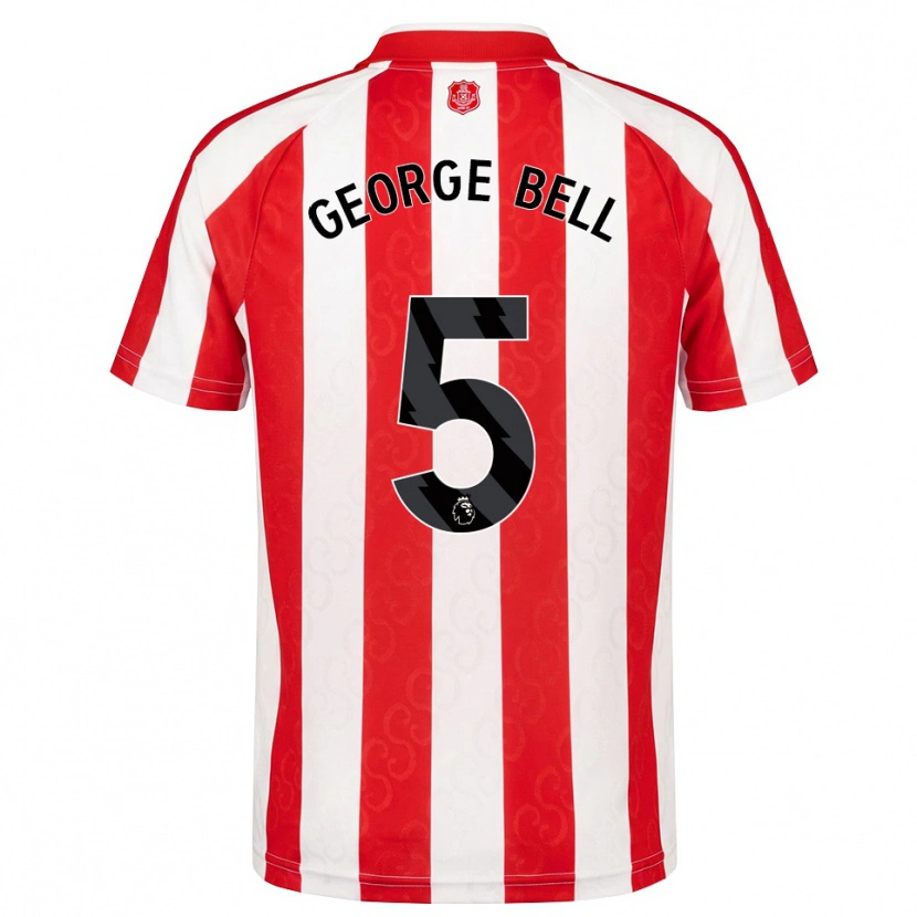Danxen Heren George Bell #5 Rood Wit Zwart Thuisshirt Thuistenue 2026/27 T-Shirt