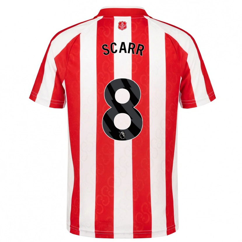 Danxen Heren Emily Scarr #8 Rood Wit Zwart Thuisshirt Thuistenue 2026/27 T-Shirt