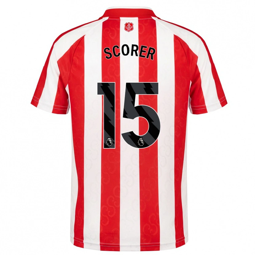 Danxen Heren Charlie Scorer #15 Rood Wit Zwart Thuisshirt Thuistenue 2026/27 T-Shirt