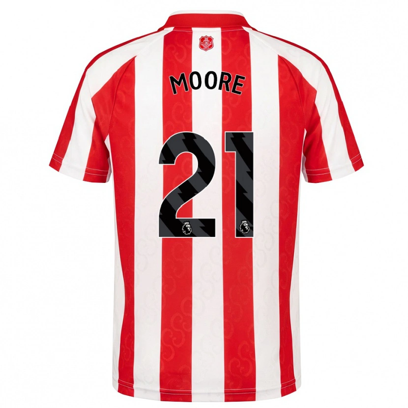 Danxen Heren Simon Moore #21 Rood Wit Zwart Thuisshirt Thuistenue 2026/27 T-Shirt