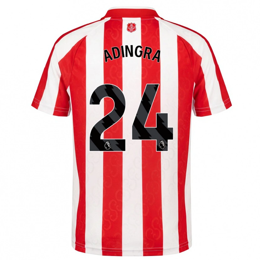 Danxen Heren Simon Adingra #24 Rood Wit Zwart Thuisshirt Thuistenue 2026/27 T-Shirt