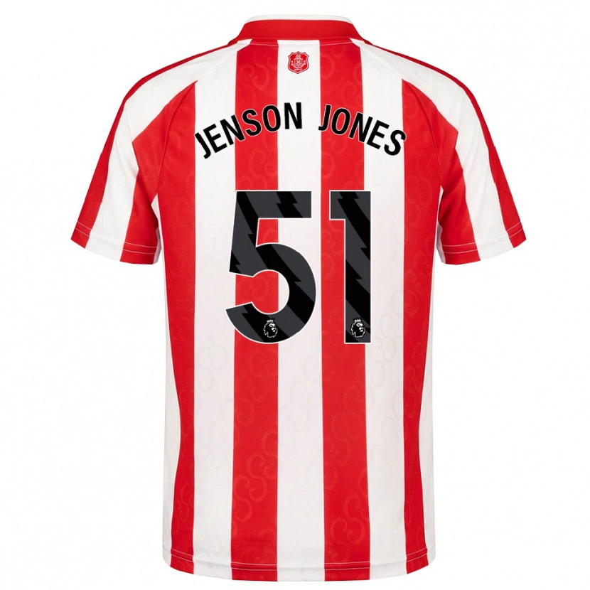 Danxen Heren Jenson Jones #51 Rood Wit Zwart Thuisshirt Thuistenue 2026/27 T-Shirt