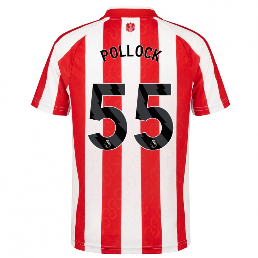 Danxen Heren Alfie Pollock #55 Rood Wit Zwart Thuisshirt Thuistenue 2026/27 T-Shirt