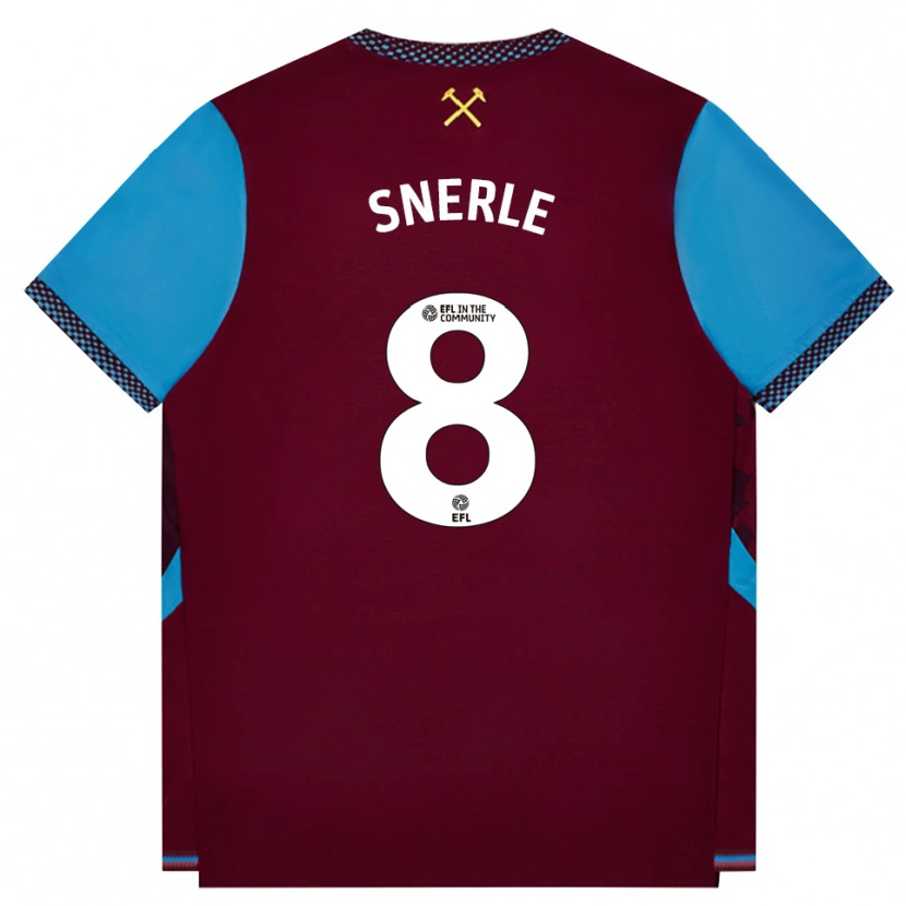 Danxen Heren Emma Snerle #8 Bordeaux Korenbloemblauw Thuisshirt Thuistenue 2026/27 T-Shirt