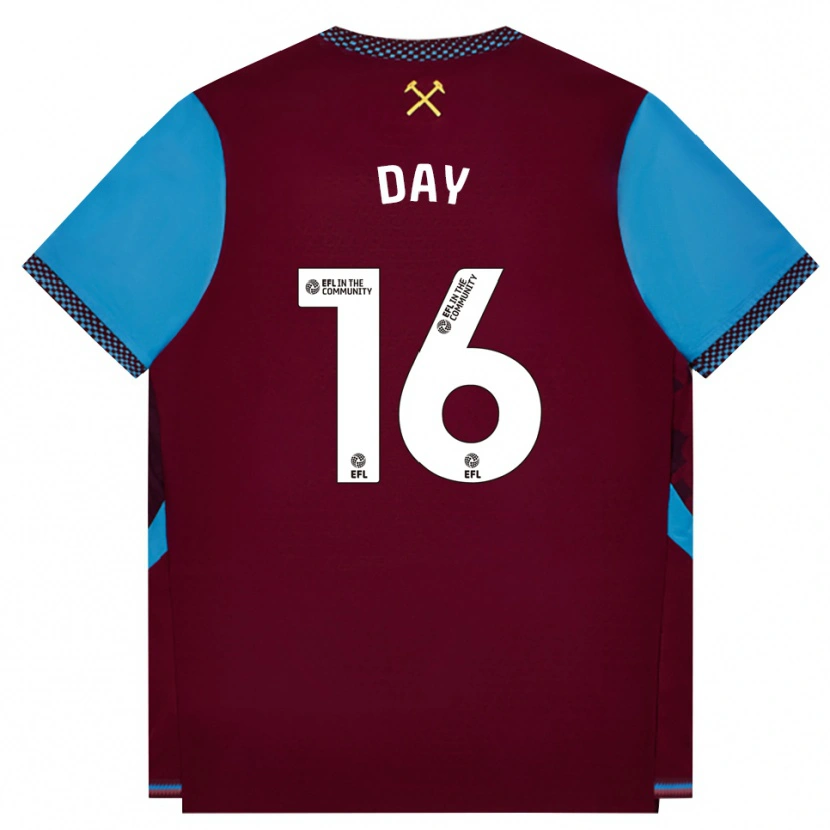 Danxen Heren Frankie Day #16 Bordeaux Korenbloemblauw Thuisshirt Thuistenue 2026/27 T-Shirt