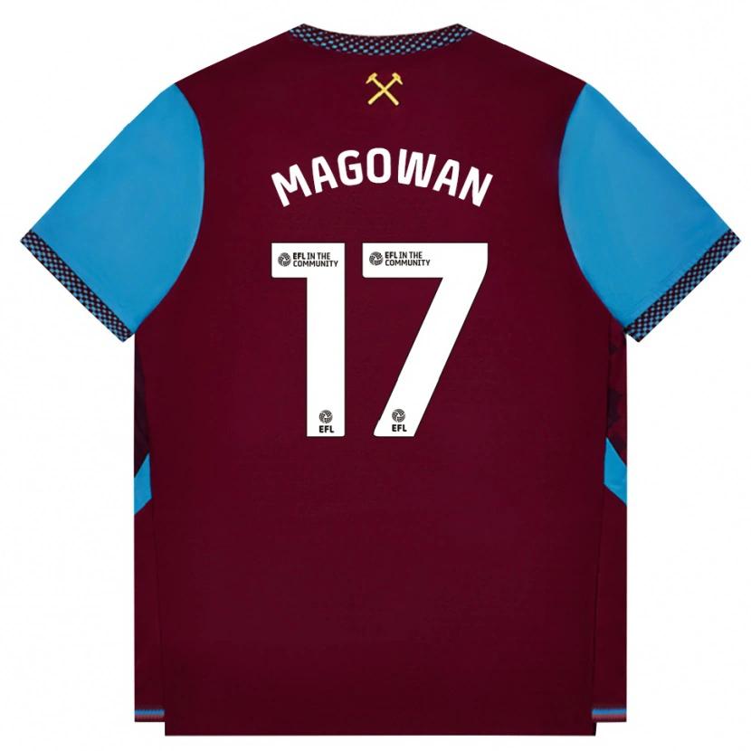 Danxen Heren Zak Magowan #17 Bordeaux Korenbloemblauw Thuisshirt Thuistenue 2026/27 T-Shirt