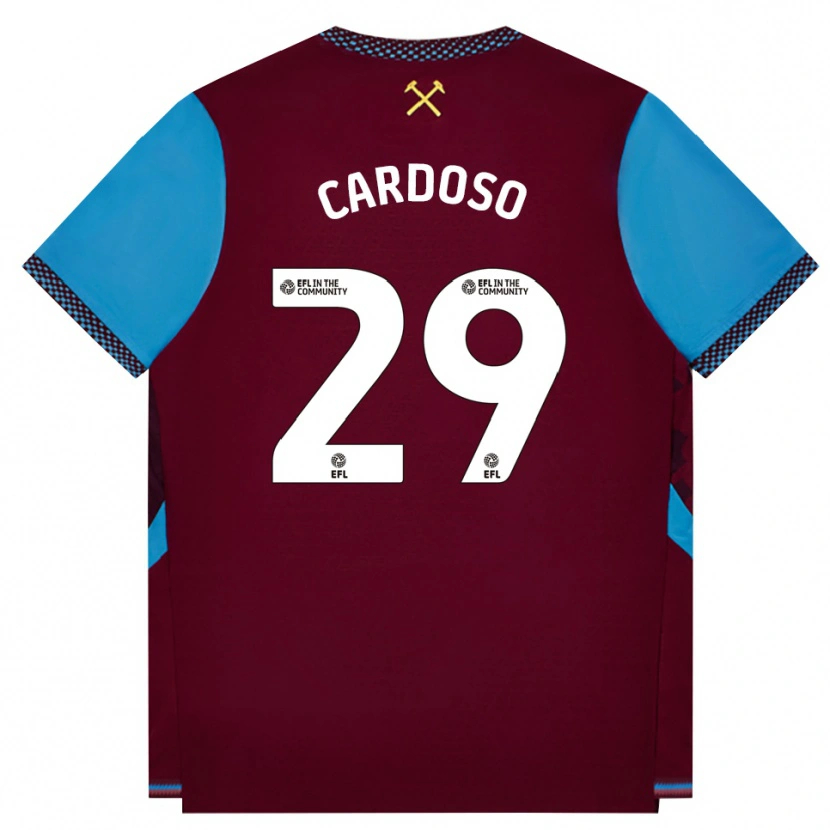 Danxen Heren Goncalo Cardoso #29 Bordeaux Korenbloemblauw Thuisshirt Thuistenue 2026/27 T-Shirt