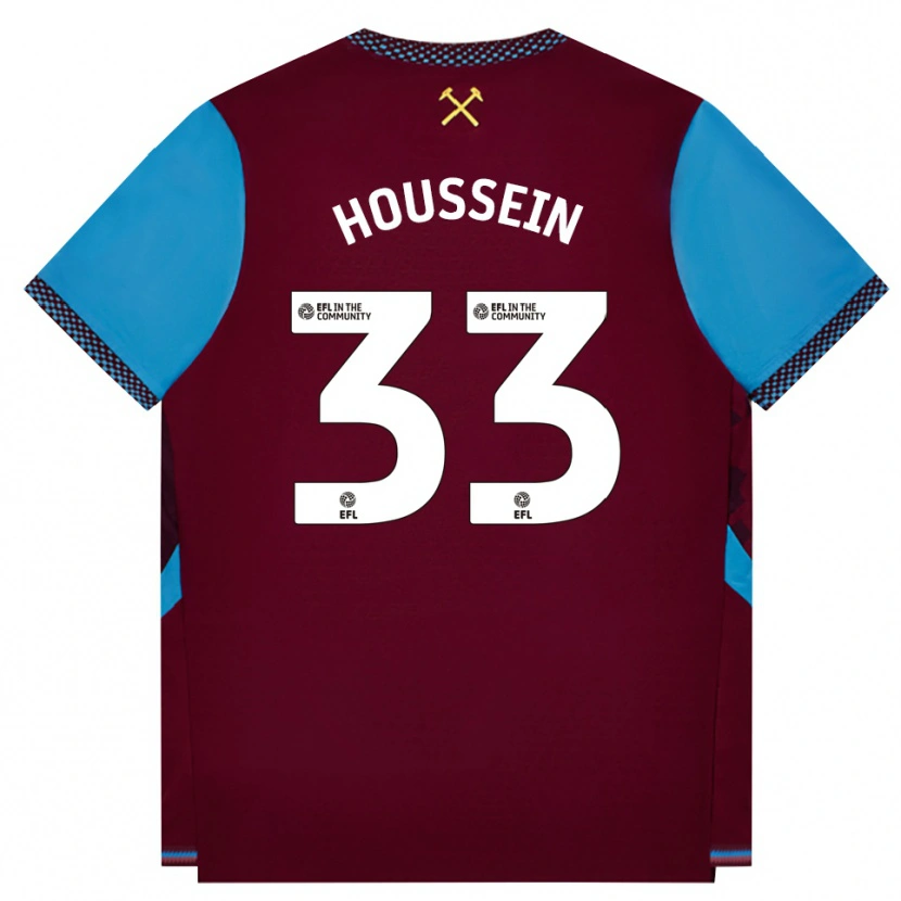 Danxen Heren Halle Houssein #33 Bordeaux Korenbloemblauw Thuisshirt Thuistenue 2026/27 T-Shirt