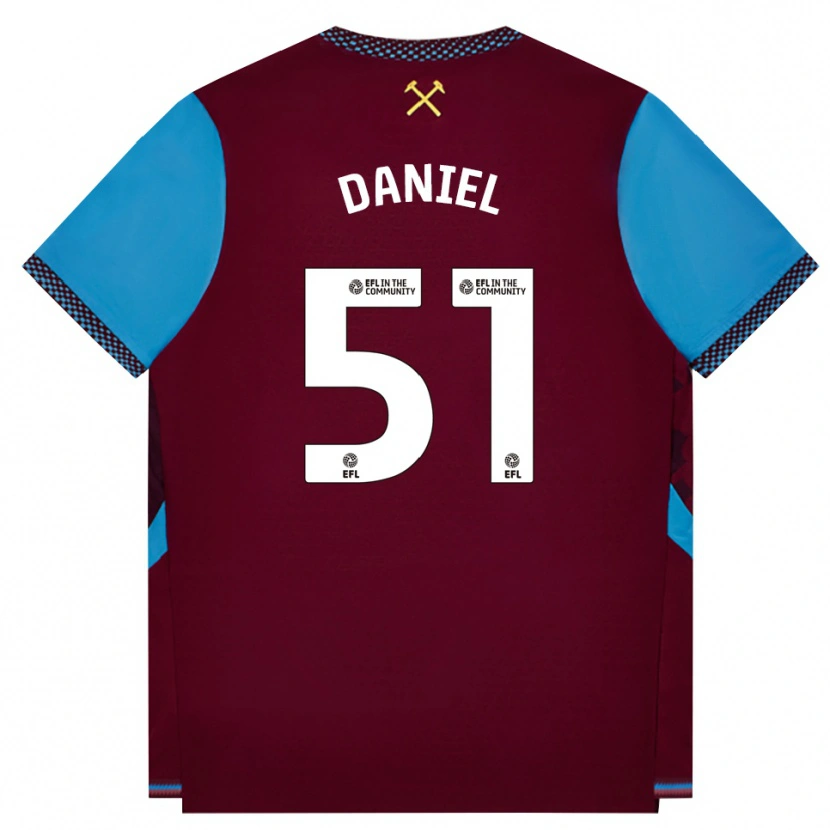 Danxen Heren Daniel Chesters #51 Bordeaux Korenbloemblauw Thuisshirt Thuistenue 2026/27 T-Shirt