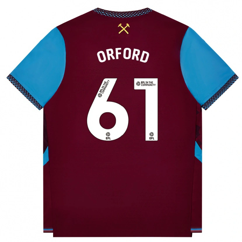 Danxen Heren Lewis Orford #61 Bordeaux Korenbloemblauw Thuisshirt Thuistenue 2026/27 T-Shirt