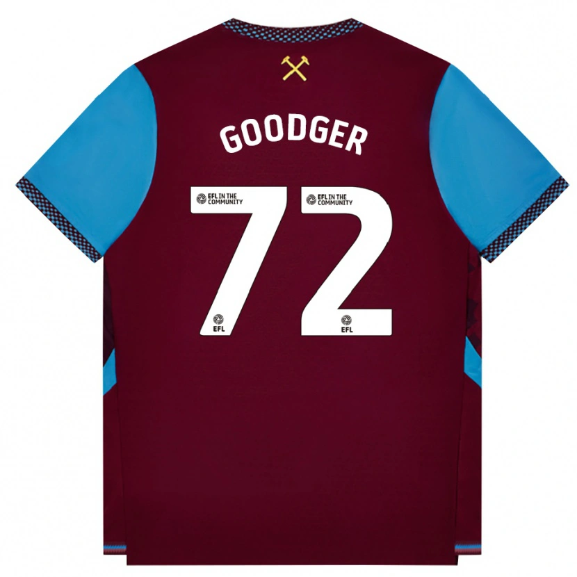 Danxen Heren Tommy Goodger #72 Bordeaux Korenbloemblauw Thuisshirt Thuistenue 2026/27 T-Shirt