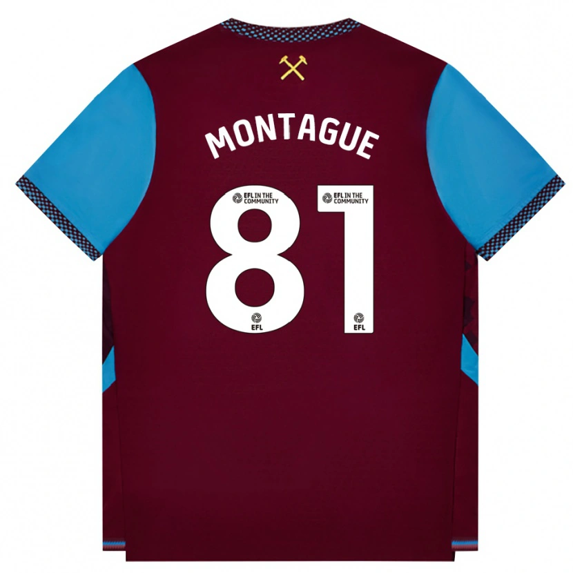 Danxen Heren Harry Montague #81 Bordeaux Korenbloemblauw Thuisshirt Thuistenue 2026/27 T-Shirt