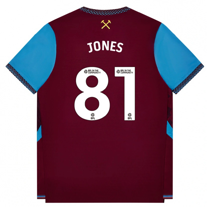 Danxen Heren Liam Jones #81 Bordeaux Korenbloemblauw Thuisshirt Thuistenue 2026/27 T-Shirt