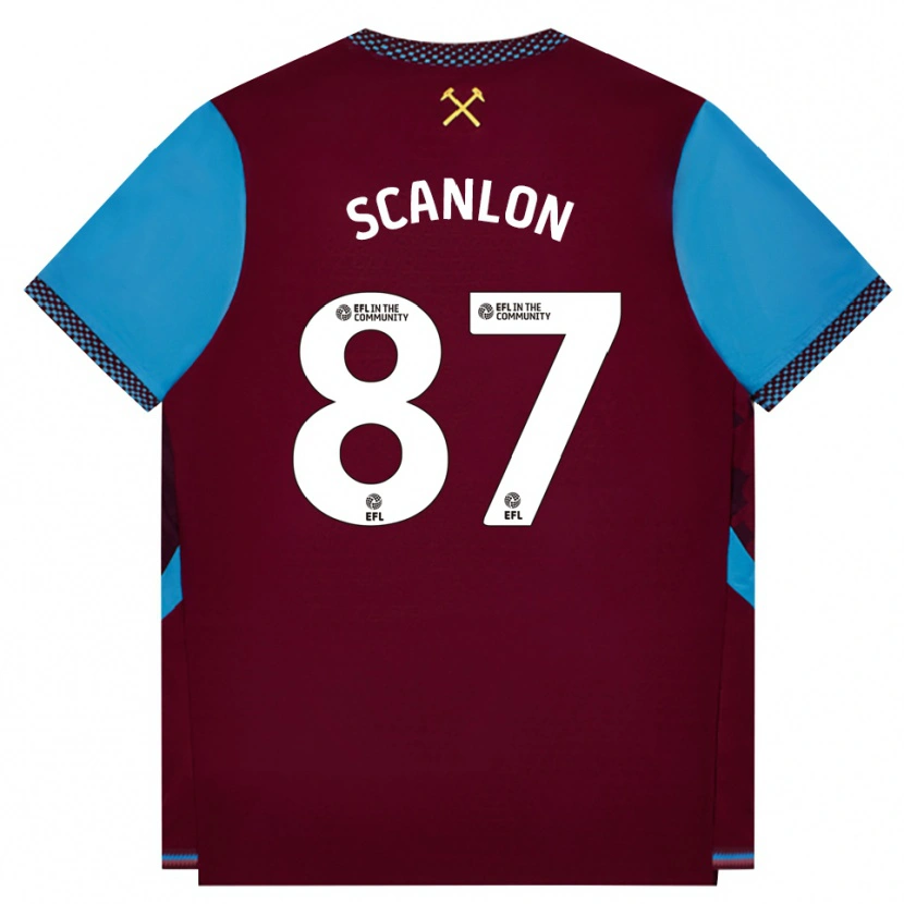Danxen Heren Joe Scanlon #87 Bordeaux Korenbloemblauw Thuisshirt Thuistenue 2026/27 T-Shirt