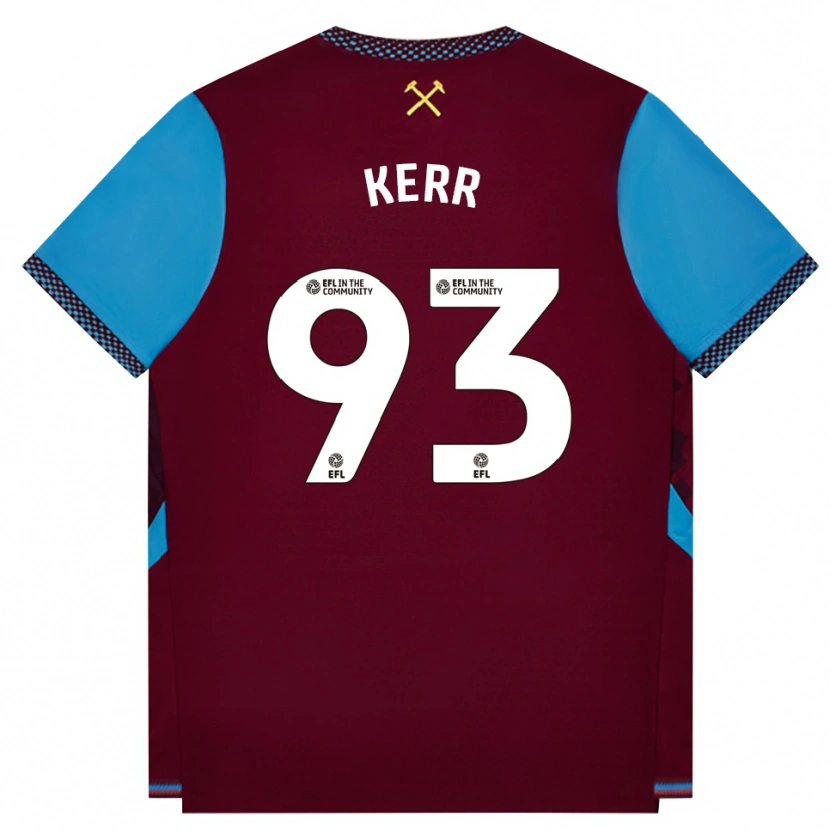 Danxen Heren Joel Kerr #93 Bordeaux Korenbloemblauw Thuisshirt Thuistenue 2026/27 T-Shirt