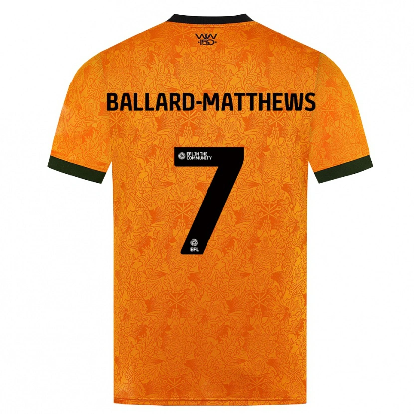 Danxen Heren Emilio Ballard-Matthews #7 Oranje Zwart Thuisshirt Thuistenue 2026/27 T-Shirt