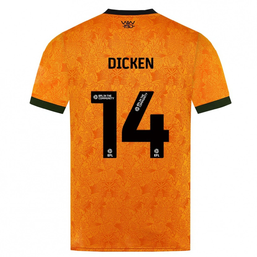 Danxen Heren Amy Dicken #14 Oranje Zwart Thuisshirt Thuistenue 2026/27 T-Shirt