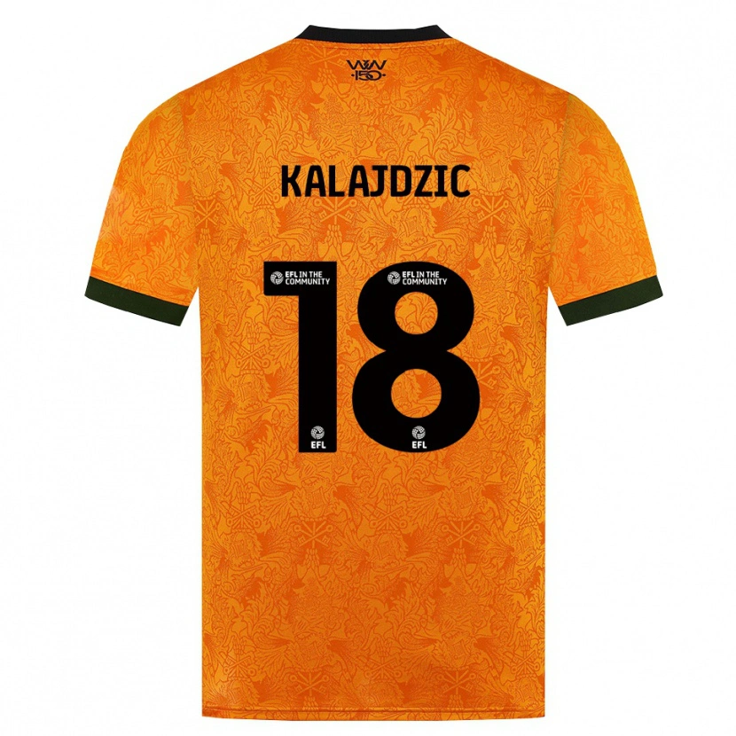 Danxen Heren Sasa Kalajdzic #18 Oranje Zwart Thuisshirt Thuistenue 2026/27 T-Shirt