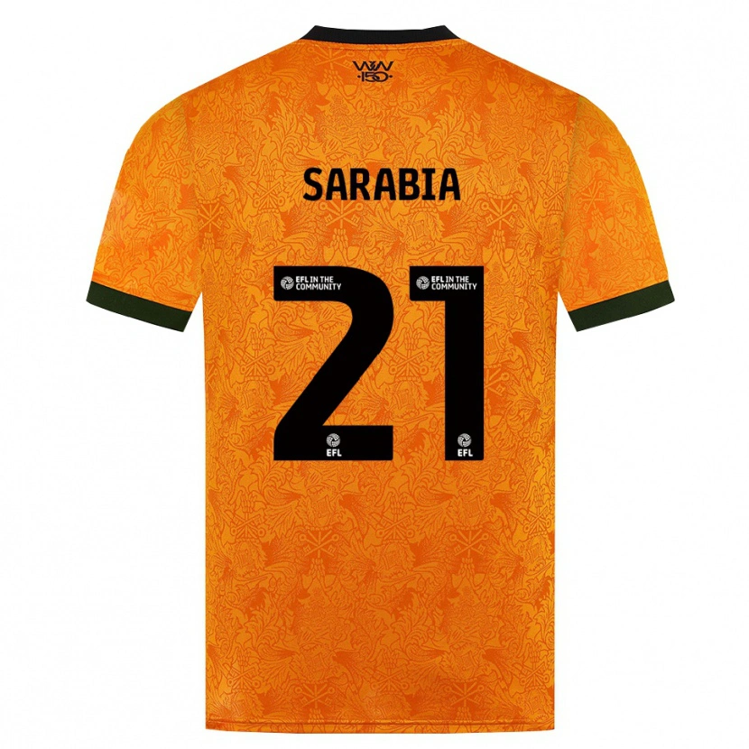 Danxen Heren Pablo Sarabia #21 Oranje Zwart Thuisshirt Thuistenue 2026/27 T-Shirt
