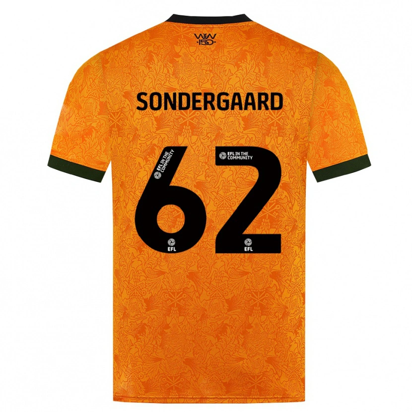 Danxen Heren Andreas Sondergaard #62 Oranje Zwart Thuisshirt Thuistenue 2026/27 T-Shirt