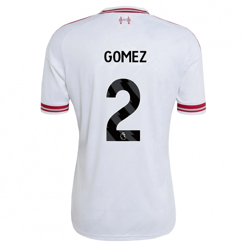 Danxen Heren Joe Gomez #2 Rood Wit Uitshirt Uittenue 2026/27 T-Shirt