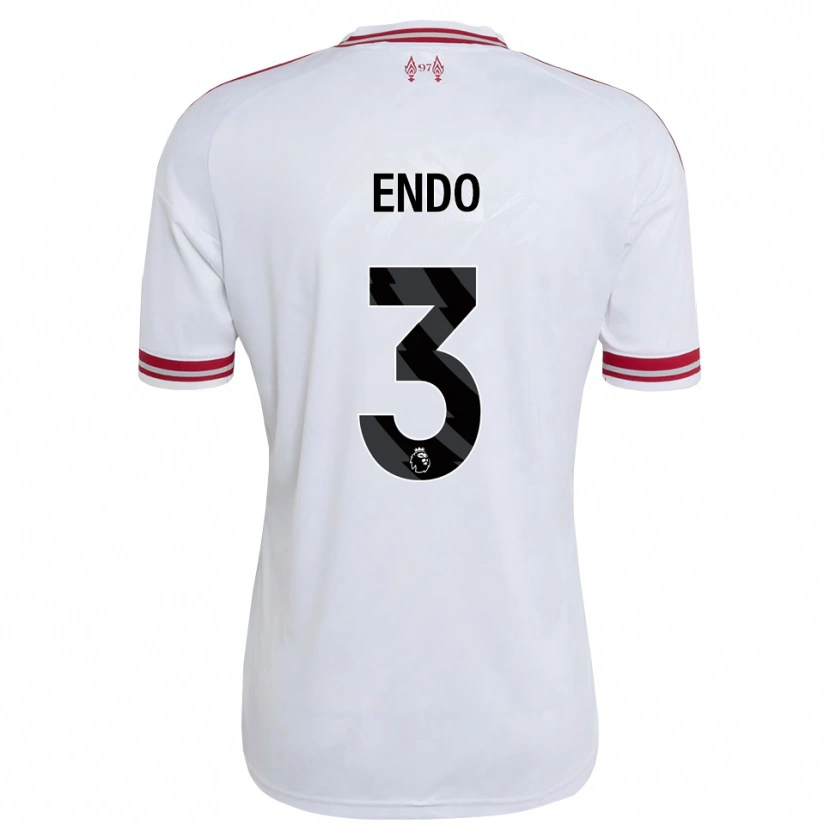 Danxen Heren Wataru Endo #3 Rood Wit Uitshirt Uittenue 2026/27 T-Shirt