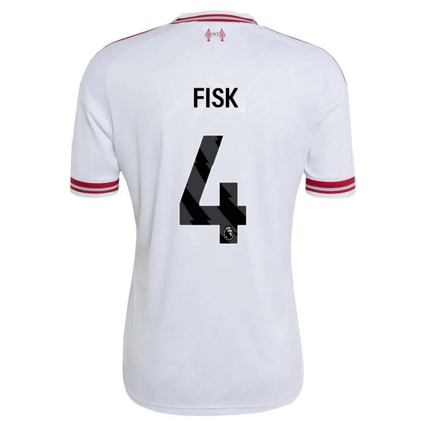 Danxen Heren Grace Fisk #4 Rood Wit Uitshirt Uittenue 2026/27 T-Shirt