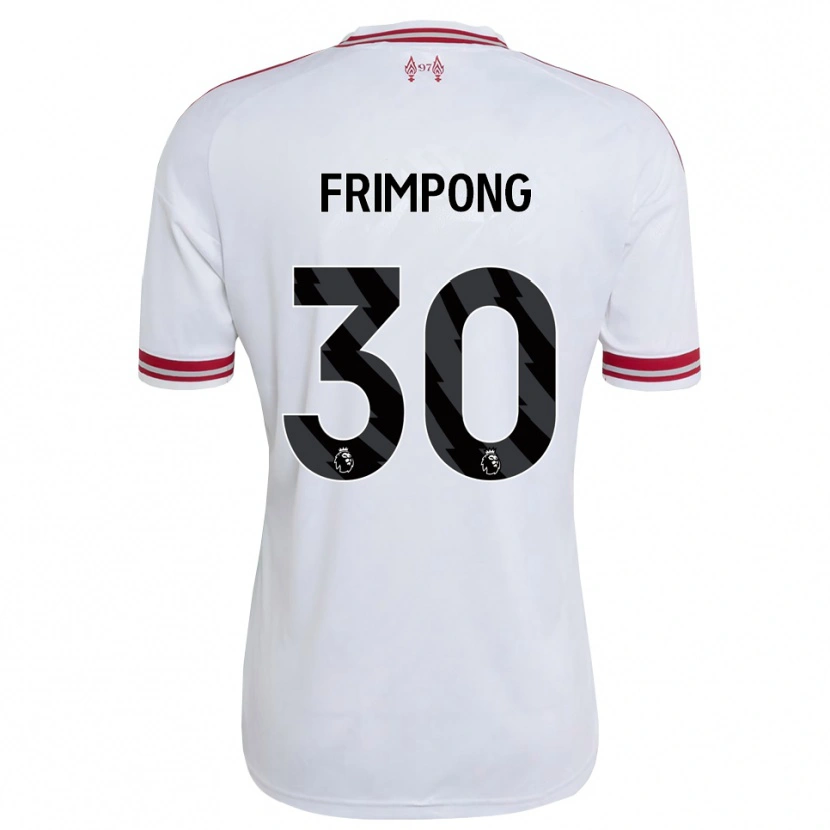 Danxen Heren Jeremie Frimpong #30 Rood Wit Uitshirt Uittenue 2026/27 T-Shirt