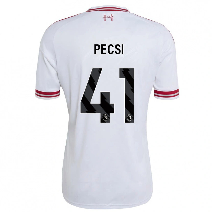 Danxen Heren Ármin Pécsi #41 Rood Wit Uitshirt Uittenue 2026/27 T-Shirt