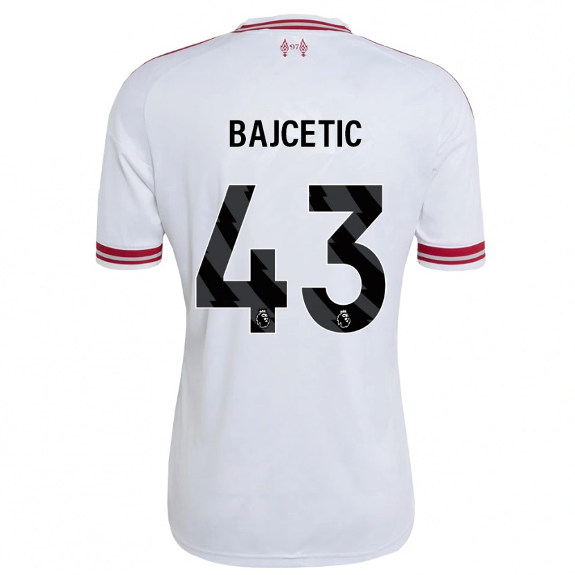 Danxen Heren Stefan Bajcetic #43 Rood Wit Uitshirt Uittenue 2026/27 T-Shirt