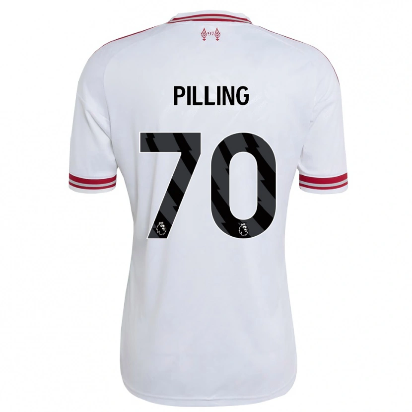 Danxen Heren Tommy Pilling #70 Rood Wit Uitshirt Uittenue 2026/27 T-Shirt