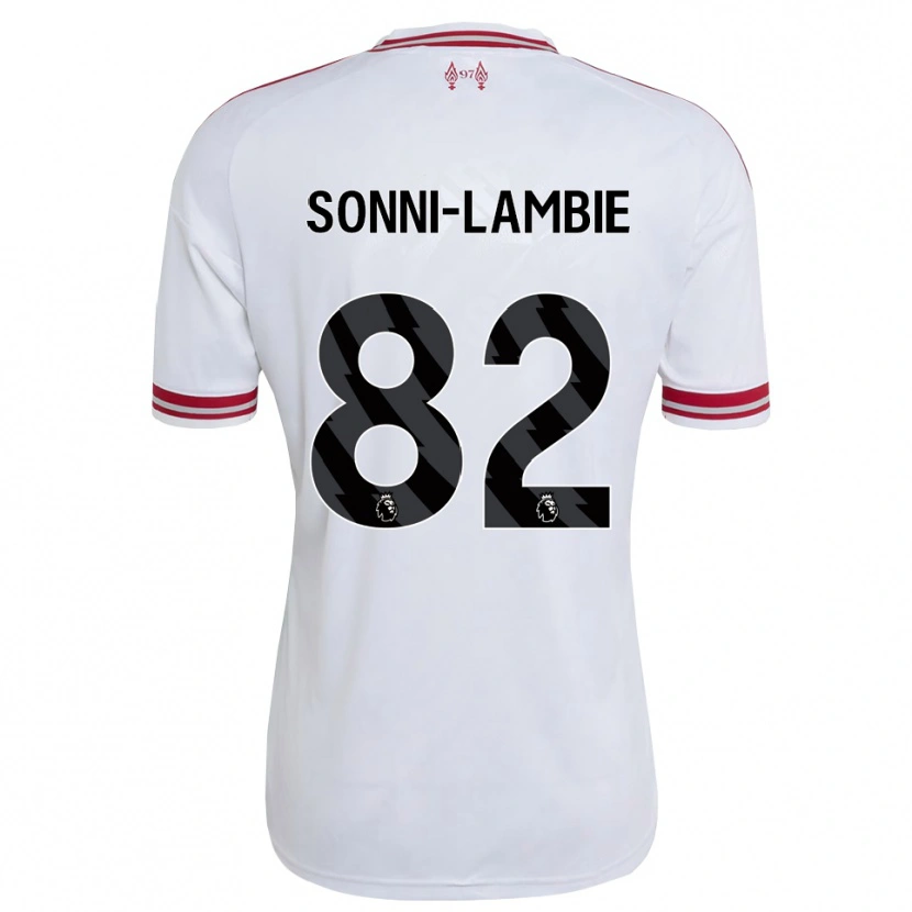 Danxen Heren Joshua Sonni-Lambie #82 Rood Wit Uitshirt Uittenue 2026/27 T-Shirt