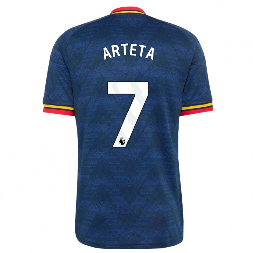 Danxen Heren Gabriel Arteta #7 Middernachtblauw Geel Rood Uitshirt Uittenue 2026/27 T-Shirt