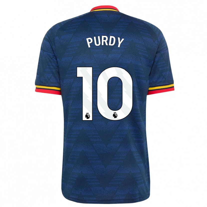 Danxen Heren Charlie Purdy #10 Middernachtblauw Geel Rood Uitshirt Uittenue 2026/27 T-Shirt