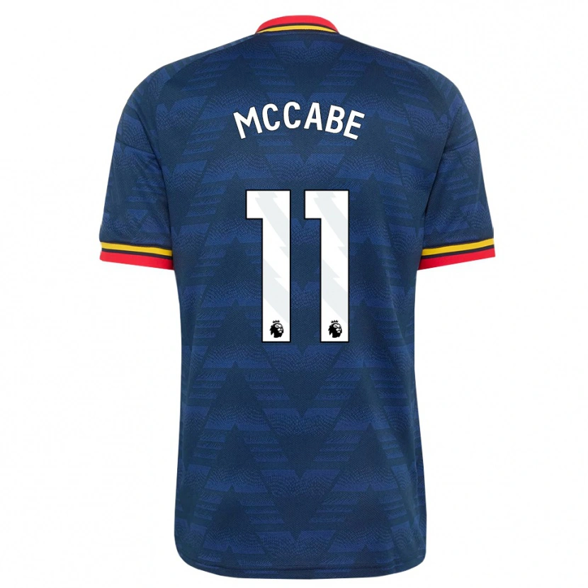 Danxen Heren Katie Mccabe #11 Middernachtblauw Geel Rood Uitshirt Uittenue 2026/27 T-Shirt