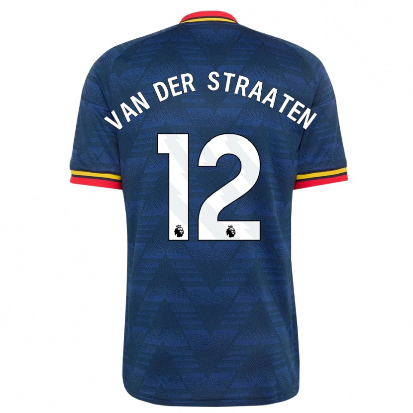 Danxen Heren Zachary Van Der Straaten #12 Middernachtblauw Geel Rood Uitshirt Uittenue 2026/27 T-Shirt