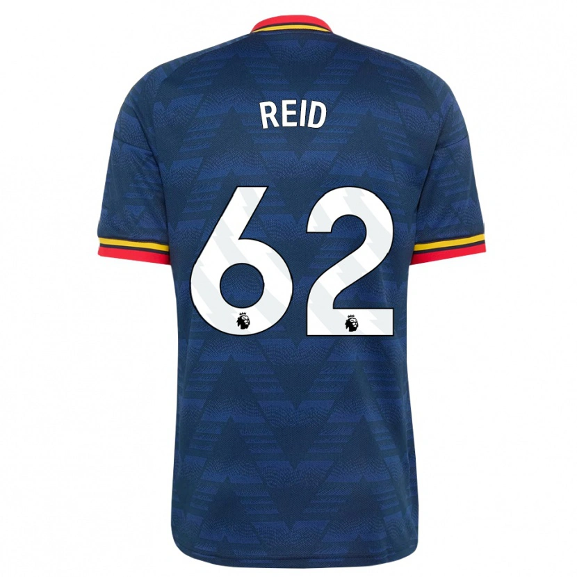 Danxen Heren Katie Reid #62 Middernachtblauw Geel Rood Uitshirt Uittenue 2026/27 T-Shirt