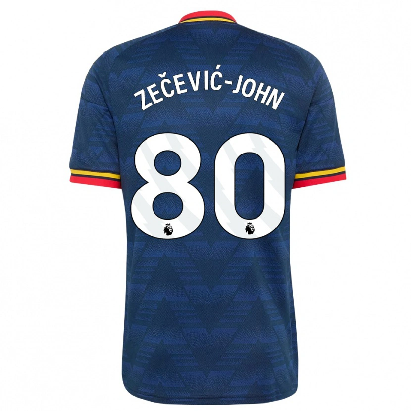 Danxen Heren Louis Zečević-John #80 Middernachtblauw Geel Rood Uitshirt Uittenue 2026/27 T-Shirt