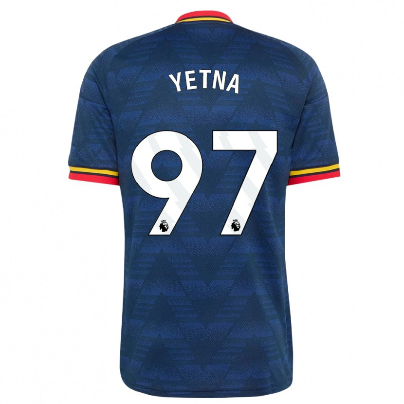 Danxen Heren Mikael Yetna #97 Middernachtblauw Geel Rood Uitshirt Uittenue 2026/27 T-Shirt